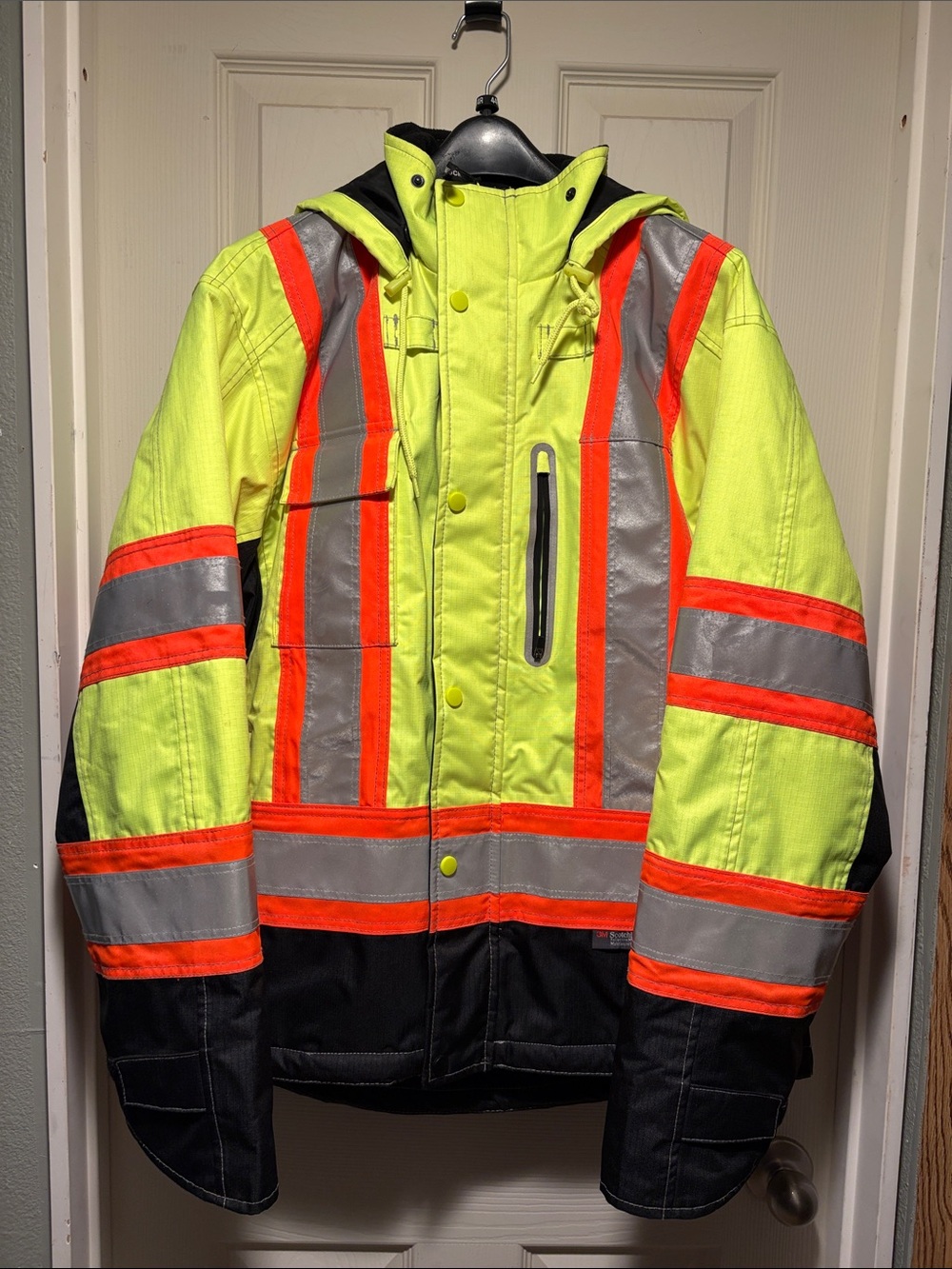 High-Visibility Lime Performance Safety Jacket with Reflective Striping